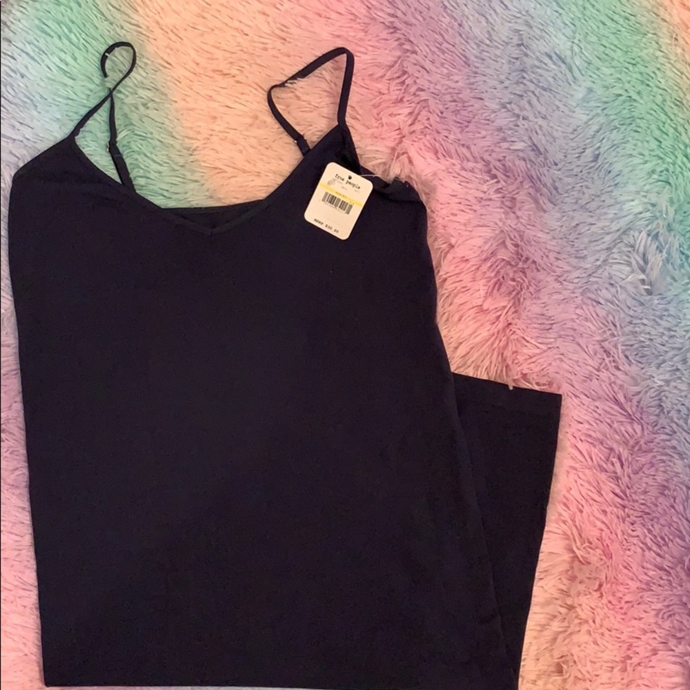 Free People Women’s Seamless Slip-Navy - Picture 3 of 6